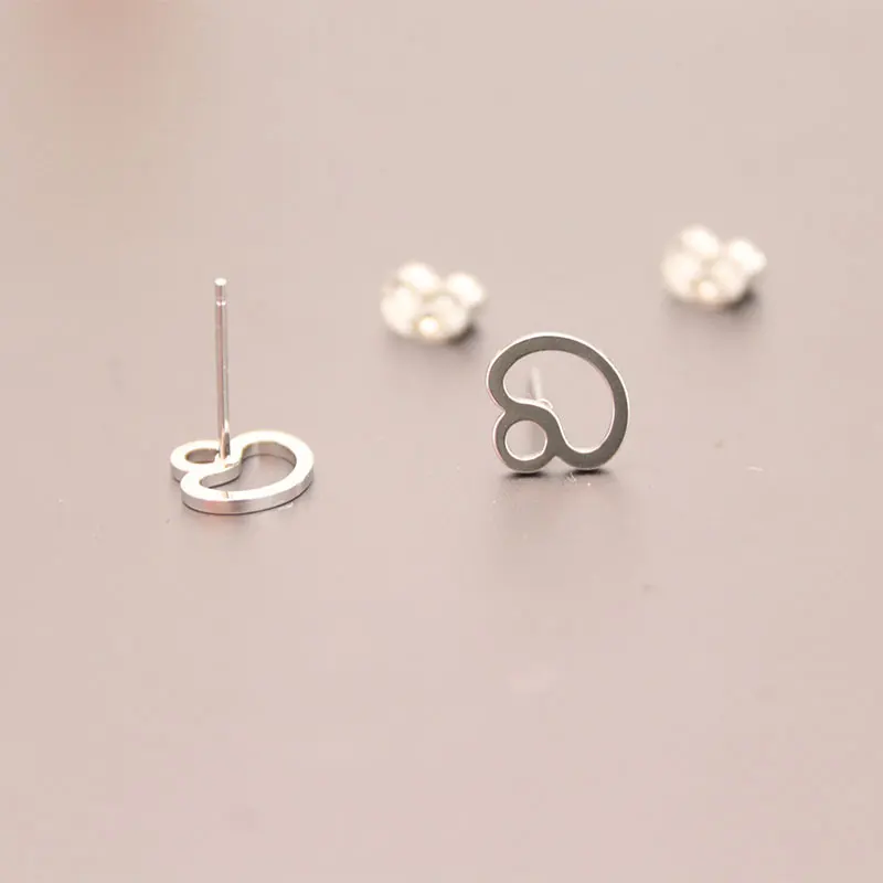 Новое поступление 1 пара серьги-гвоздики из нержавеющей стали в виде грибов |