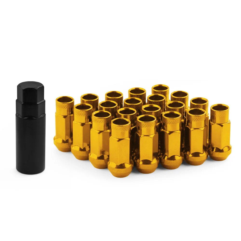 RASTP-20pcs/набор универсальные стальные гоночные гайки V48 авто стальной Желудь обода удлиненный открытый конец колеса гайки M12X1.5/1,25 RS-LN031