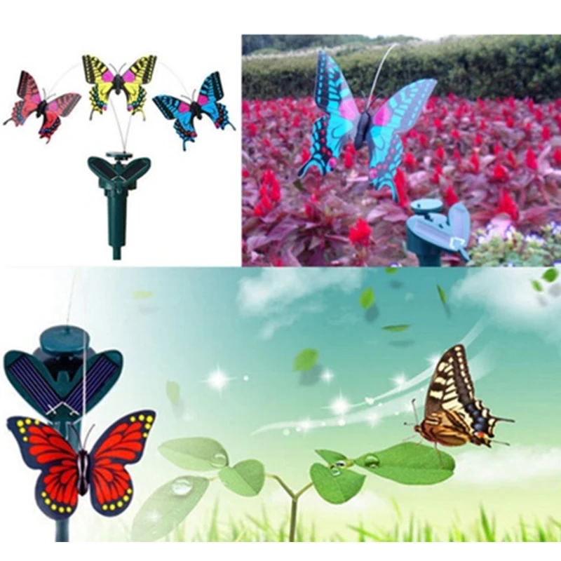 Вибрация солнечная энергия Искусственные бабочки разлетающие игрушки для