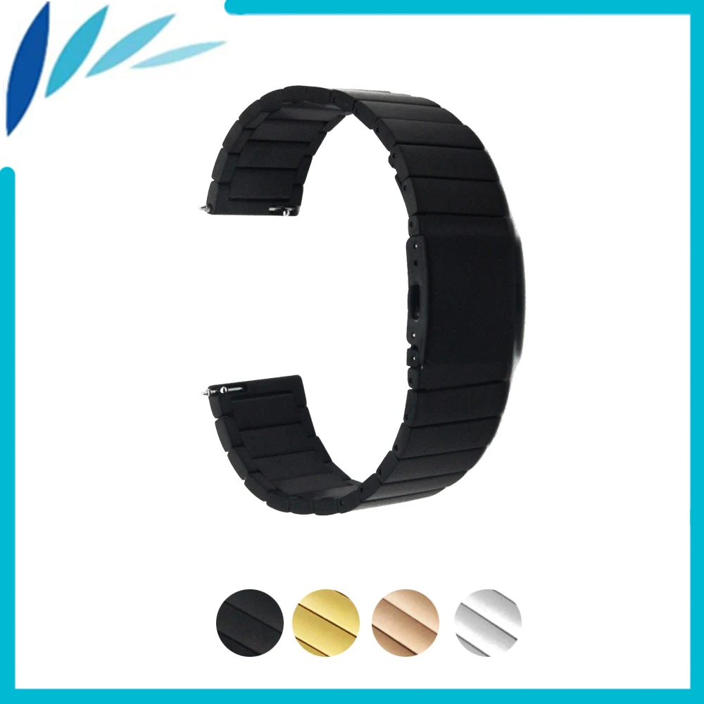 

Ремешок из нержавеющей стали 22 мм для смарт-часов Amazfit Huami Xiaomi, складной браслет с застежкой, черный браслет на запястье