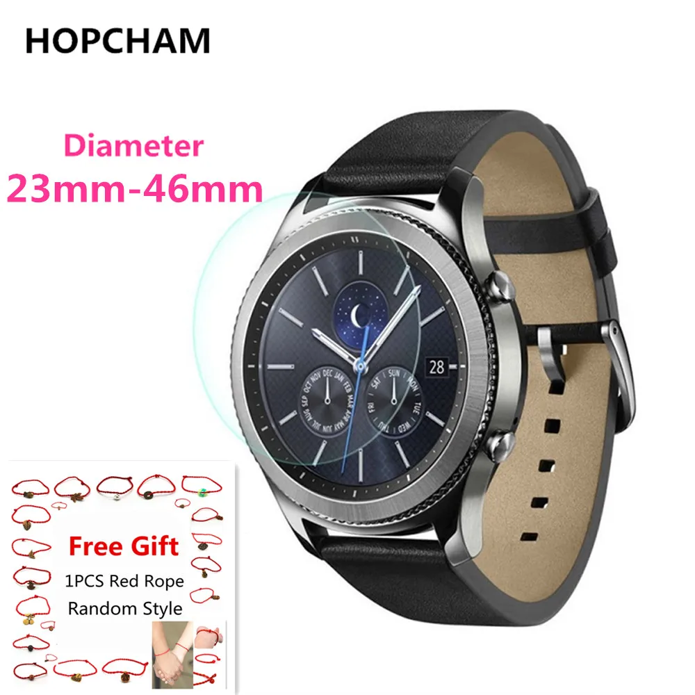 Для Диаметр 23mm - 46mm SmartWatch защитная пленка из закаленного стекла с уровнем