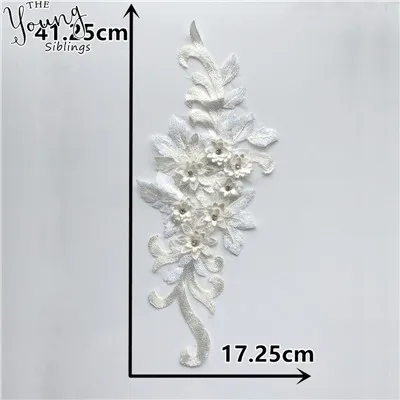High quality 3D Flower Lace Collar DIY Embroidery Applique Neckline Sewing Fabric Decorative Clothing Accessories Scrapbooking