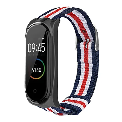 five strap black Vorke VKS5 нейлоновый ремешок для часов Miband4 Замена для Xiaomi Band 4 браслет для Miband 3 ремешок на запястье - Цвет: five strap black