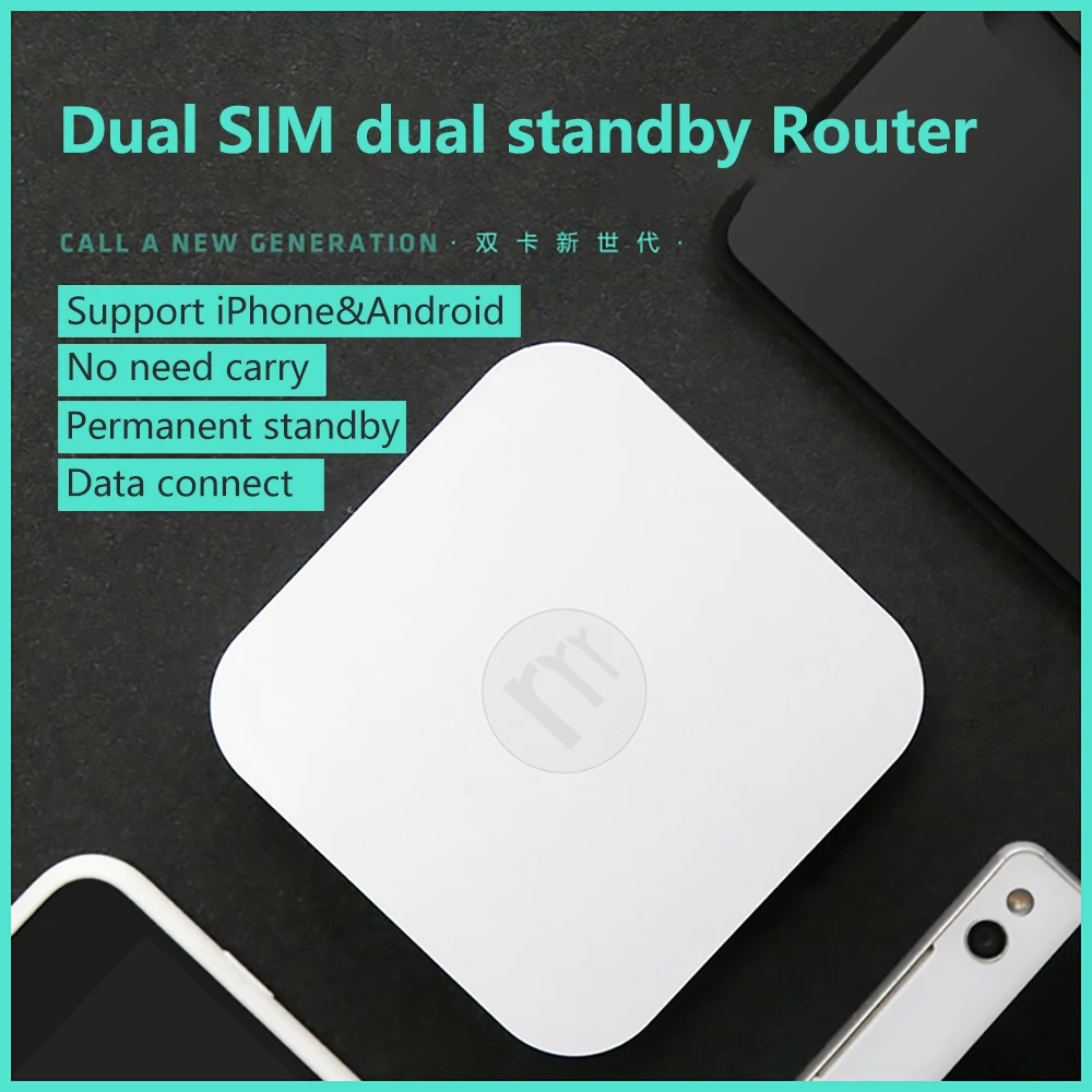 Новейший мини роутер 4G с двумя sim картами для iOS и Android не требует переноски