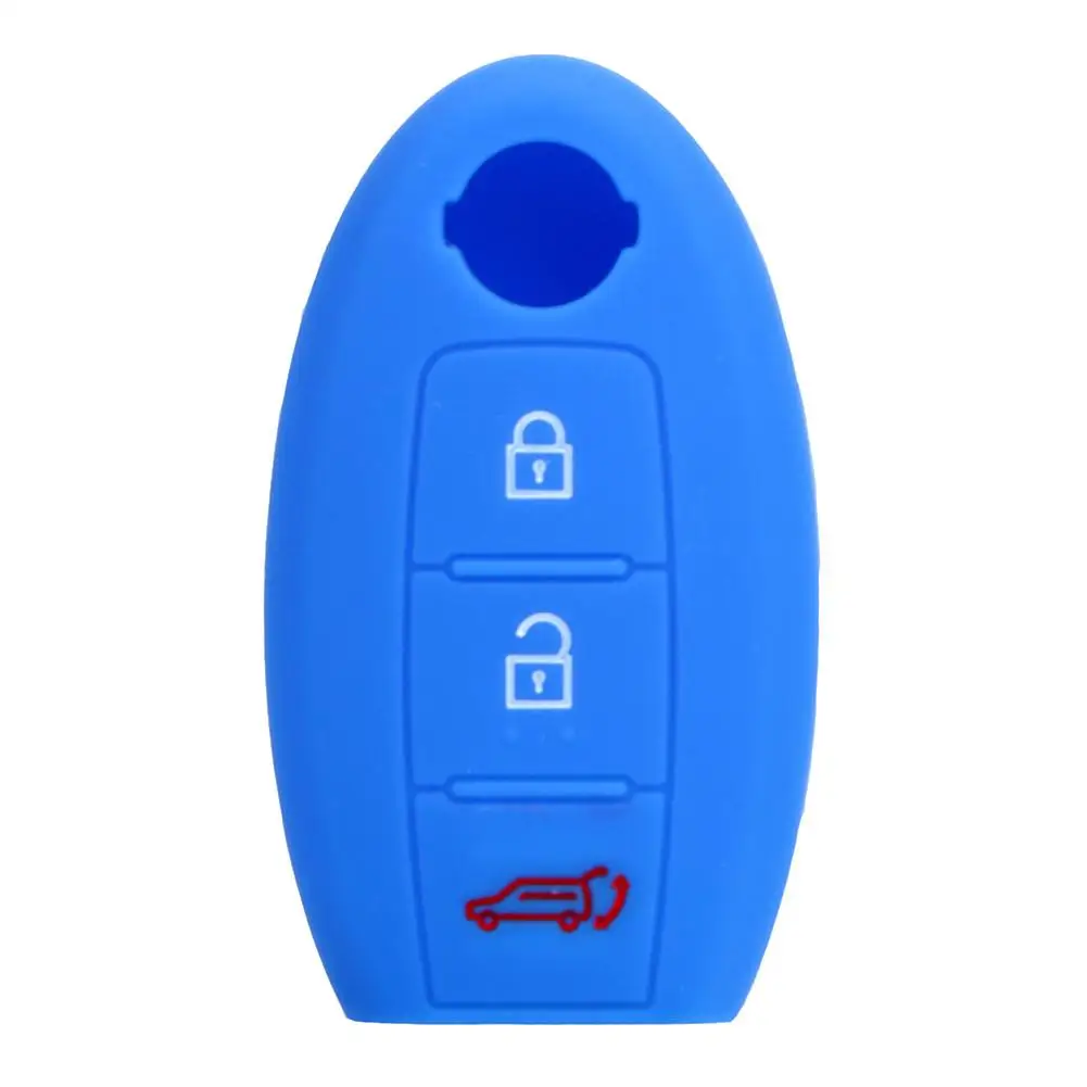 3 кнопочный ключ автомобиля силиконовый чехол для Nissan TEANA Qashqai Juke Key Bag Обложка протектор Fob автомобильный Стайлинг авто аксессуары оптом