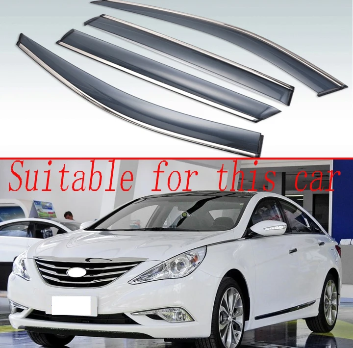 4 шт. пластиковый Наружный козырек для Hyundai Sonata MK8 2011 2012 2013 2014|Навесы и укрытия| |