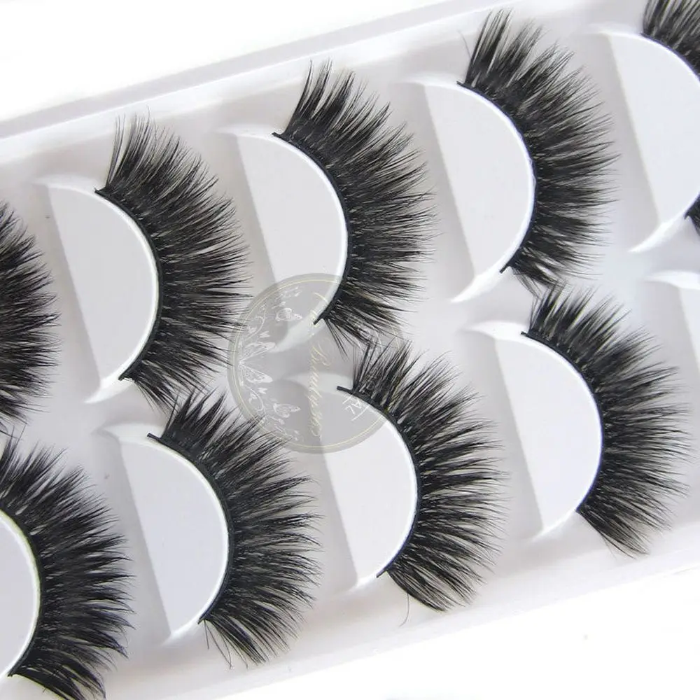 5 парт/компл. Роскошные 3D накладные ресницы толстые перекрещивающиеся