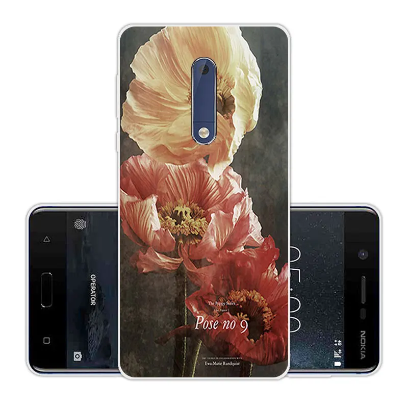 Чехол для Nokia 5 задняя крышка Nokia5 Чехлы мягкая силиконовая сумка Five Brick Road чехлы