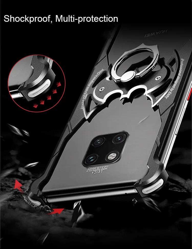Чехол с кольцом-держателем Роскошный чехол для телефона huawei mate 20X20 чехол для huawei mate 20 Pro RS металлический бампер задняя крышка