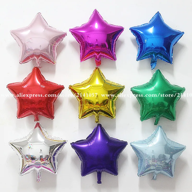 5 шт./лот 18 дюймовые романтические воздушные шары в форме звезды и сердца на День