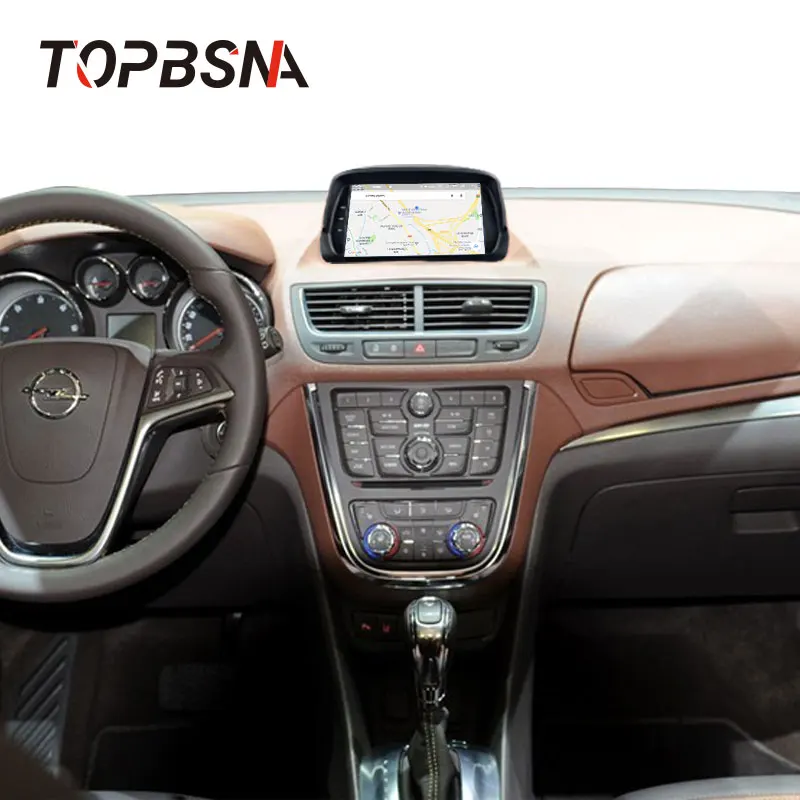 Мультимедийный плеер TOPBSNA DVD на Android 10 с GPS Wi Fi разъемами USB и RDS для OPEL MOKKA типоразмер