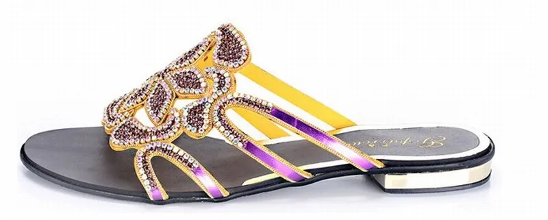 2016 г. Европейские женские сандалии модные летние пикантные шлепанцы со стразами