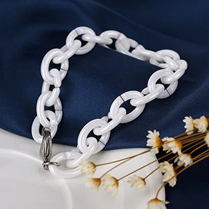 White Earrings Никогда не выцветает, женский браслет, геометрический, непрерывная Пряжка, здоровые керамические браслеты, свадебные, рождественский подарок, pulseras mujer moda - Окраска металла: White Earrings