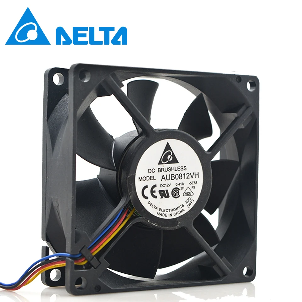 Для Delta AUB0812VH 8 см 80 мм 8025 8*8*2 5 80*80*25 12V 0.41A поддержка 4 проводных Pwm контроль
