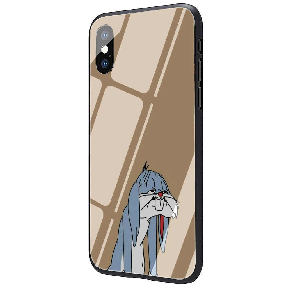 Чехол из закаленного стекла с мультяшными багами Банни для iphone 5 5s 6 6s Plus 7 8 Plus X XR XS 11 Pro Max - Цвет: G8