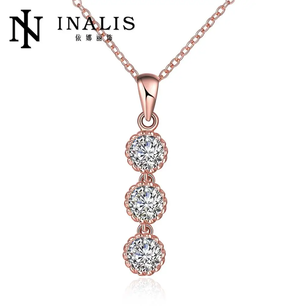 Мода Марка Свадебные Украшения Устанавливает 18 К Золото Циркон Колье Parure