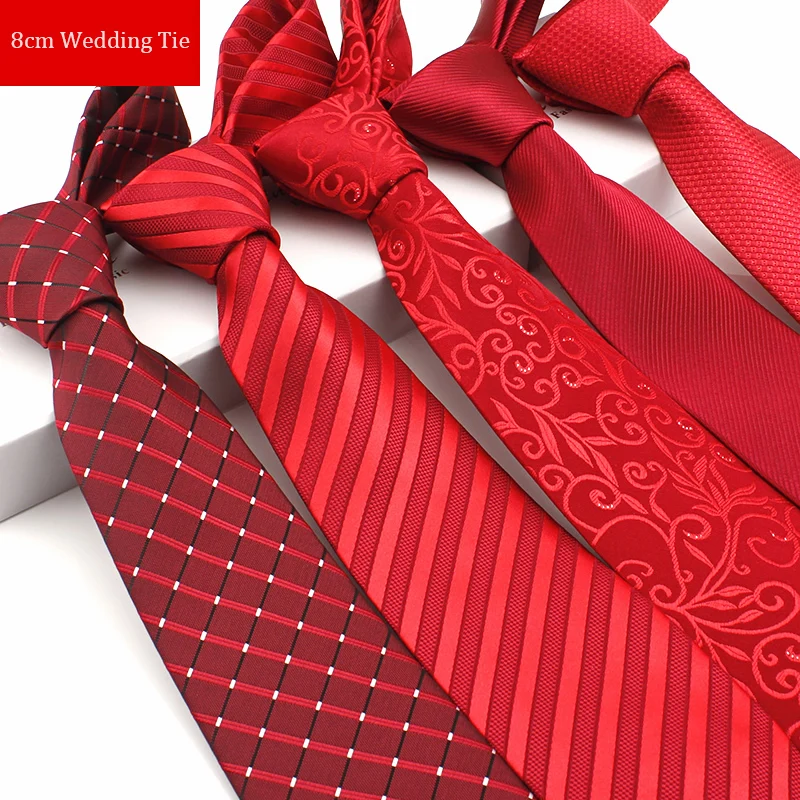 

2017 New Brand Ties for Men Fashion 8cm Paisley Jacquard Woven Necktie Wedding Bridegroom Tie Anniversary Gravata Red Mens Ties