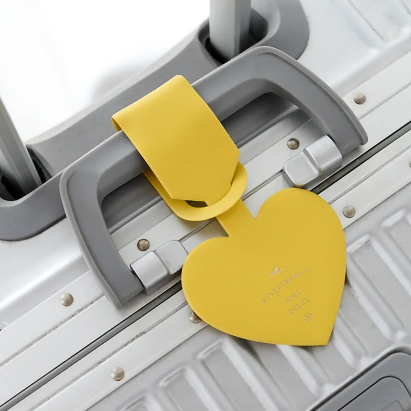 

NEW Travel Accessories Love shape Cute Luggage Tag PVC Suitcase ID Address Holder Baggage Boarding Tags Portable Label