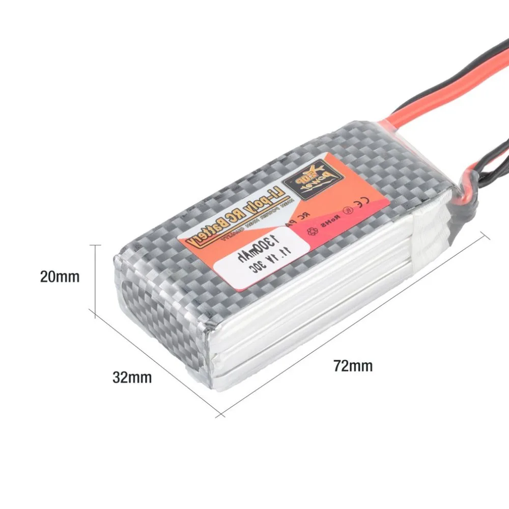 ZOP мощность 11 1 В 1300 мАч 30C 3 S P Lipo батарея T Plug перезаряжаемые для RC гоночный Дрон