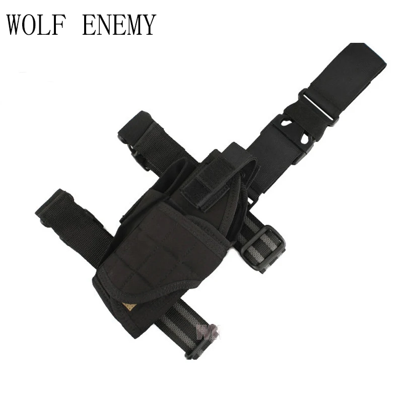 

Airsoft Tactical Tornado Universal Pistol Drop Leg Holster for Left Hand Military Thigh Holster Gun Holster Black