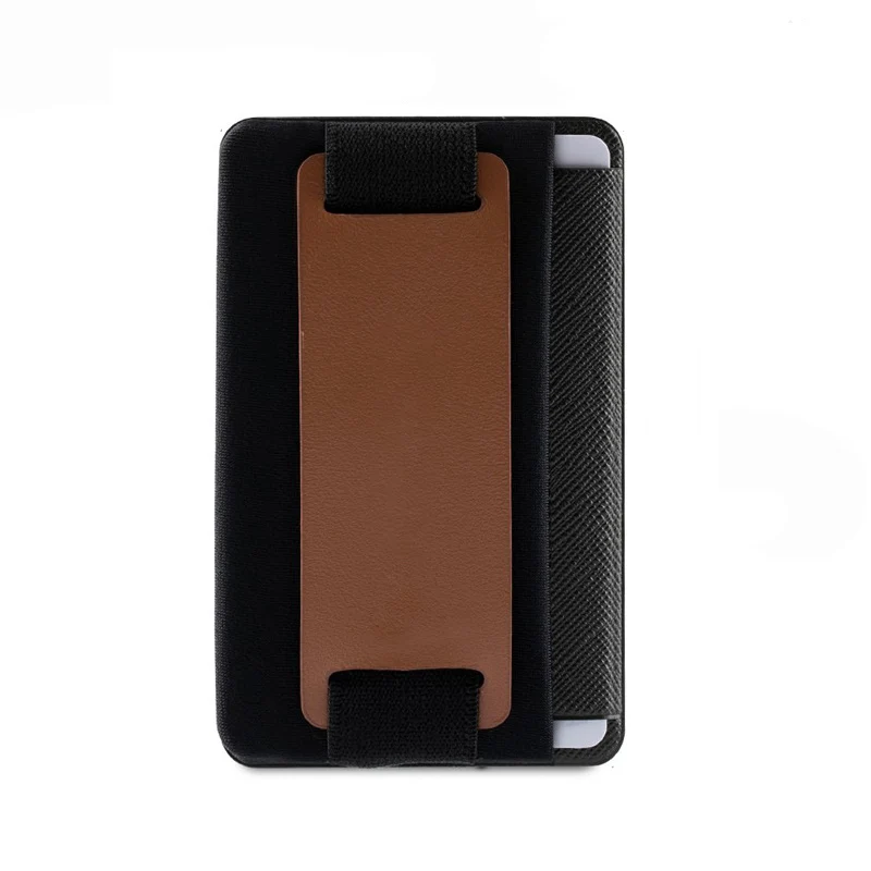 Горячая с защитой от RFID, для карт держатель Бизнес ID карты чехлы для мужчин липкая наклейка задняя крышка Алюминиевый мужской карт-Холдер, кошелек - Цвет: back vocer brown