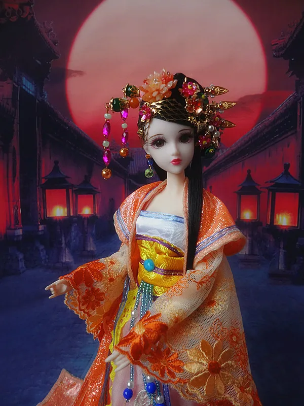 32 см ручной работы Древние китайские куклы винтажные восточные BJD куклы с 3D реалистичные глаза Diao Chan серии сувенир подарки для девочки
