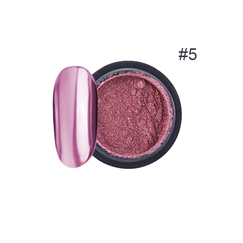 Mirror Powder 5 Зеркальный блеск для ногтей, порошок, металлический цвет, дизайн ногтей, хромированный пигмент, пылезащитный декор, голографический порошок для ногтей, маникюр, УФ-гель, сделай сам - Цвет: Mirror Powder 5