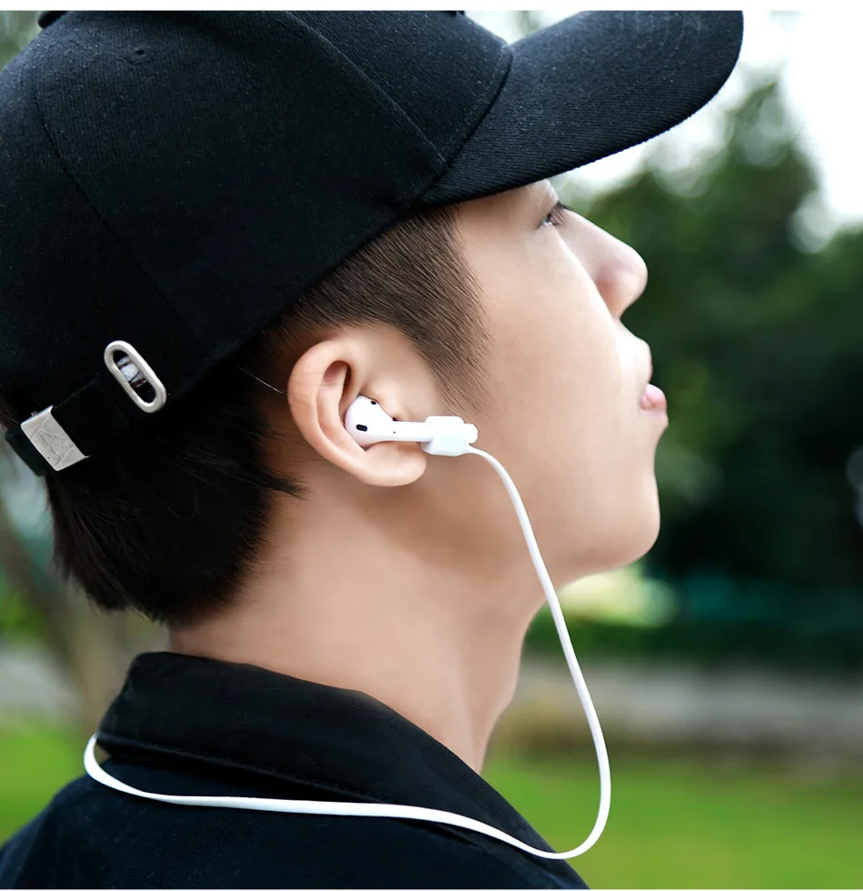 Baseus силиконовый чехол для Airpods, защитный чехол для Apple Airpods, чехол для зарядки с ремешком против потери, для Airpod Air pods