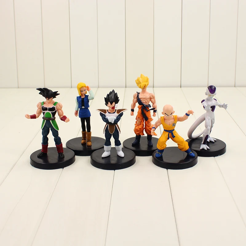 6 шт./лот Dragon Ball Z Super Saiyan плавки Vegeta Goku Gohan Frieza Cell Beerus Gotenks uub Фигурки игрушки Рождественский подарок