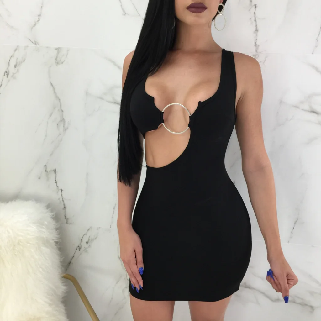 Сексуальное Клубное облегающее платье мини Вечерние Повседневные платья без