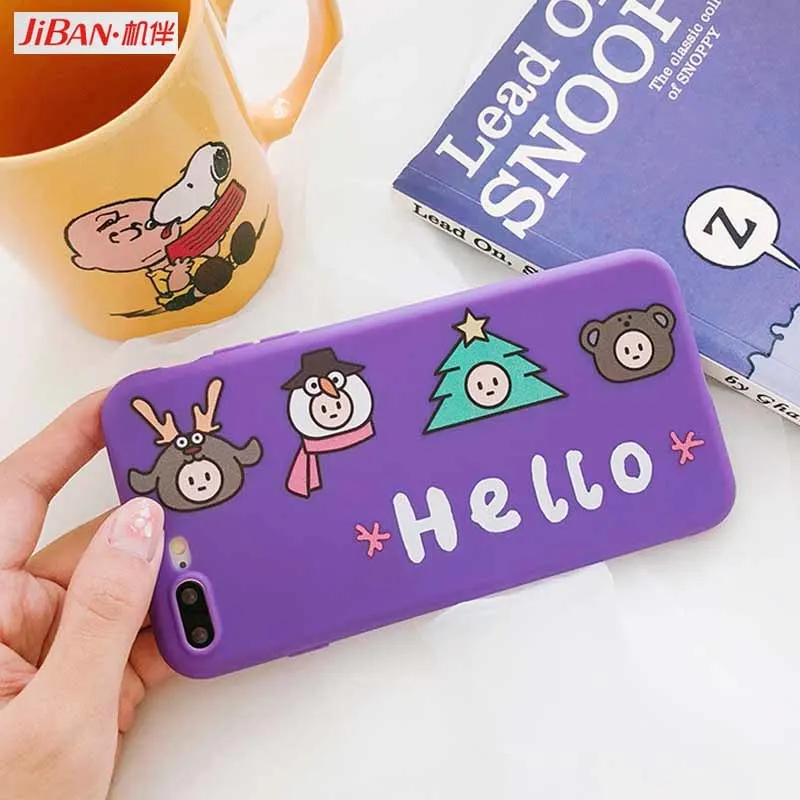 Мягкий чехол JIBAN с изображением маленьких животных для iphone X силиконовый 6 6plus 7 8 plus