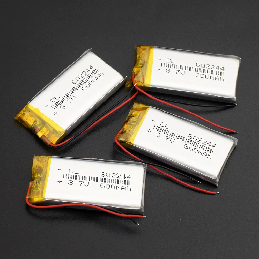1/2/4 шт 3 7 v 600mAh перезаряжаемый литий полимерный аккумулятор 602244 Li po ионные