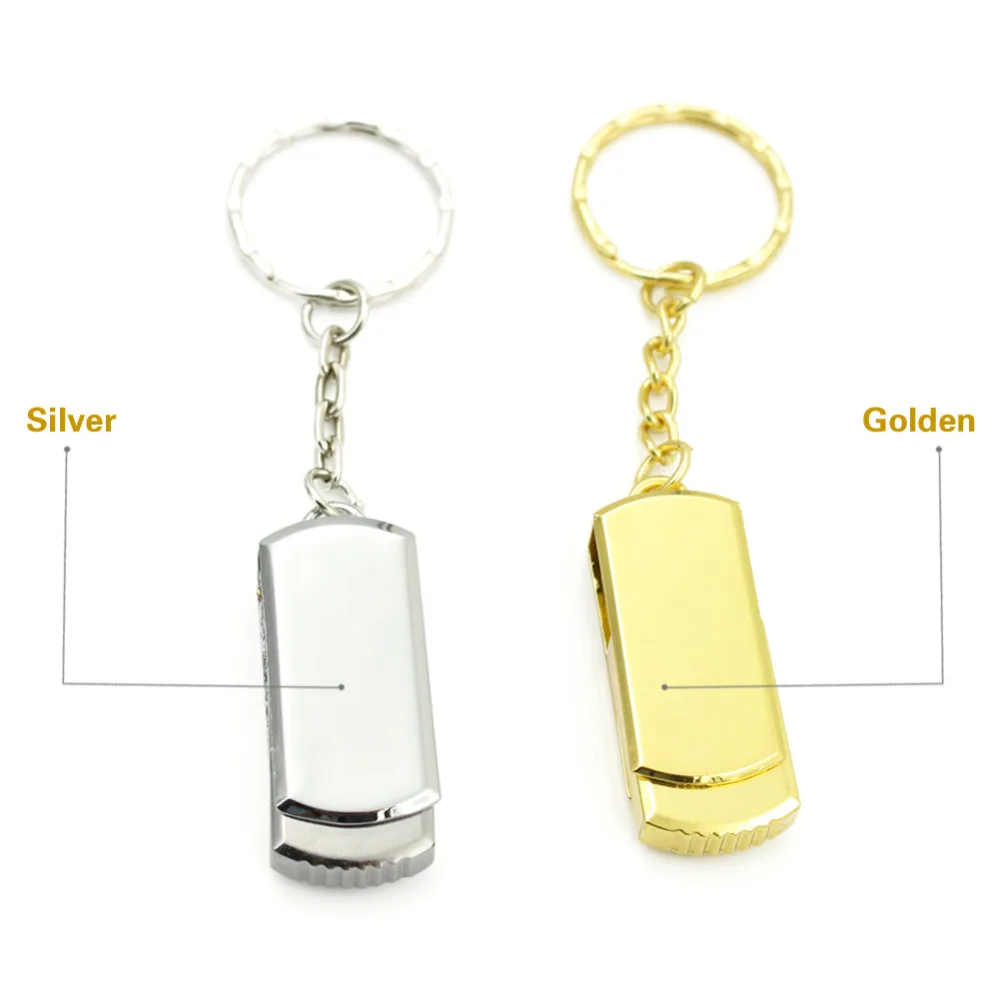 USB флеш накопитель 4 ГБ 8 16 32 золотой серебряный usb 2 0 с кольцом для ключей карта