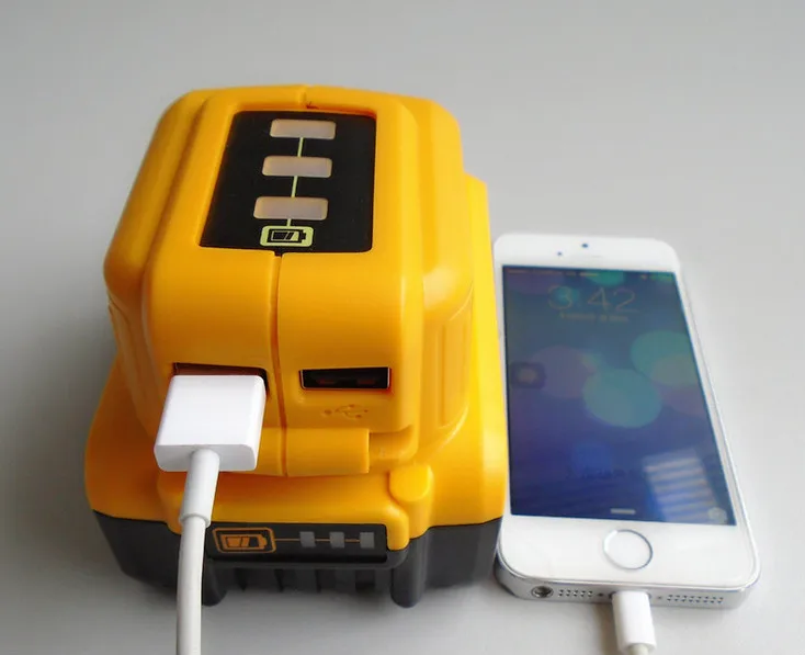 Защита USB зарядное устройство адаптер для dewalt 10 8 V 18V литий ионный аккумулятор DCB120