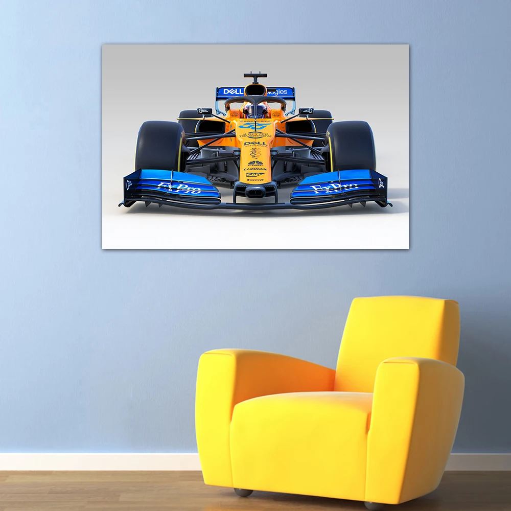Mclaren MCL34 F1 постеры для гоночного автомобиля настенные художественные картины на