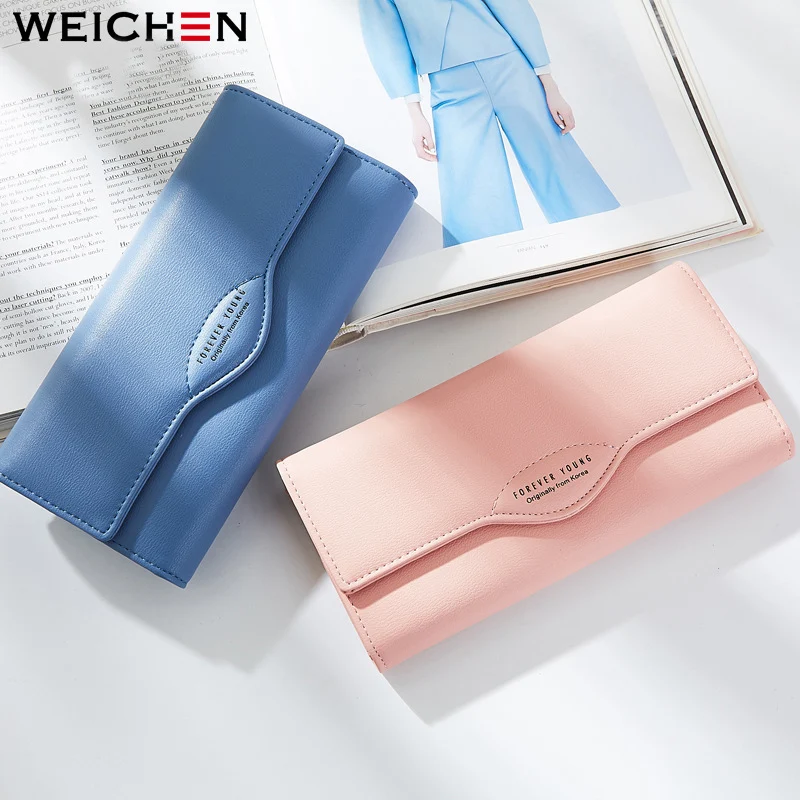 Кошелек WEICHEN Женский длинный вместительный с отделением для монет и карт|wallet
