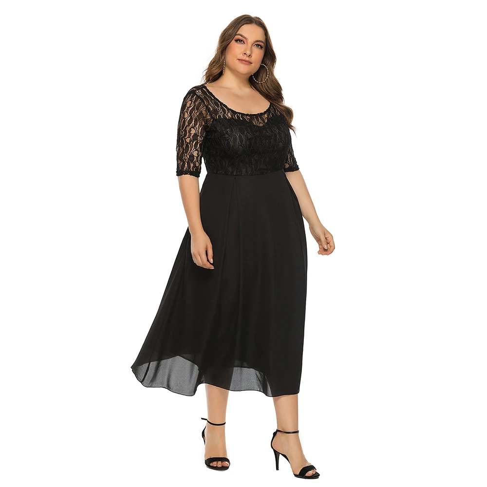 Женское шифоновое платье Kenancy вечернее трапеция с коротким рукавом и высокой