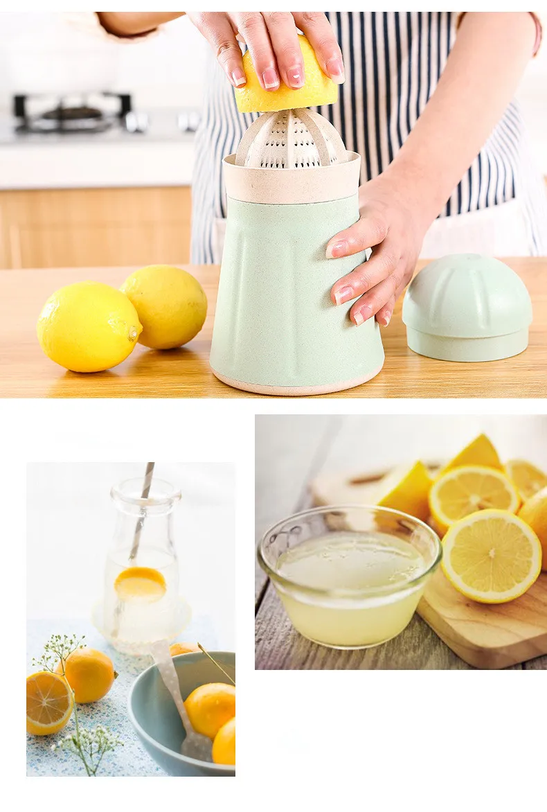 

1PC Creative Wheat Straw Fruit Juicer Cup Hand held Manual Orange Citrus Squeezer Fruit Juicer Extractor Machine OK 0665
