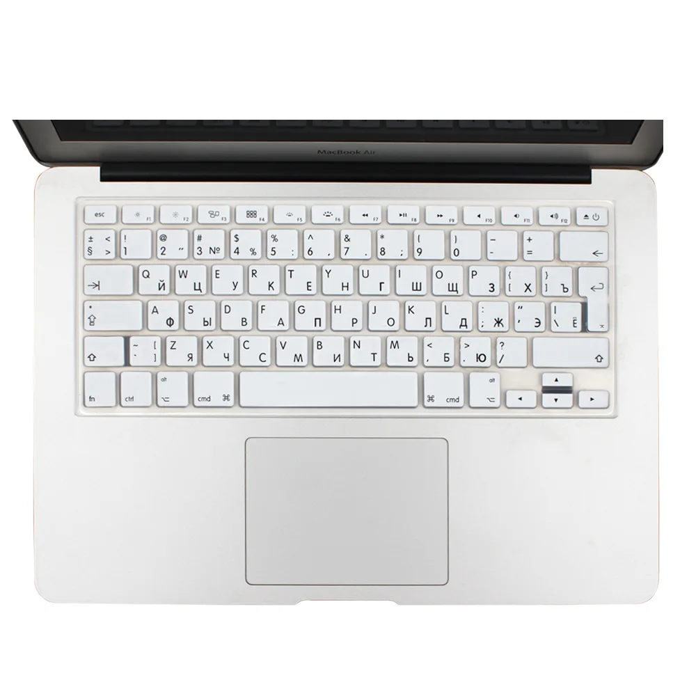 ЕС Версия силиконовая русская клавиатура наклейки защитная крышка для MacBook Air 1" /13" 1" Pro/retina