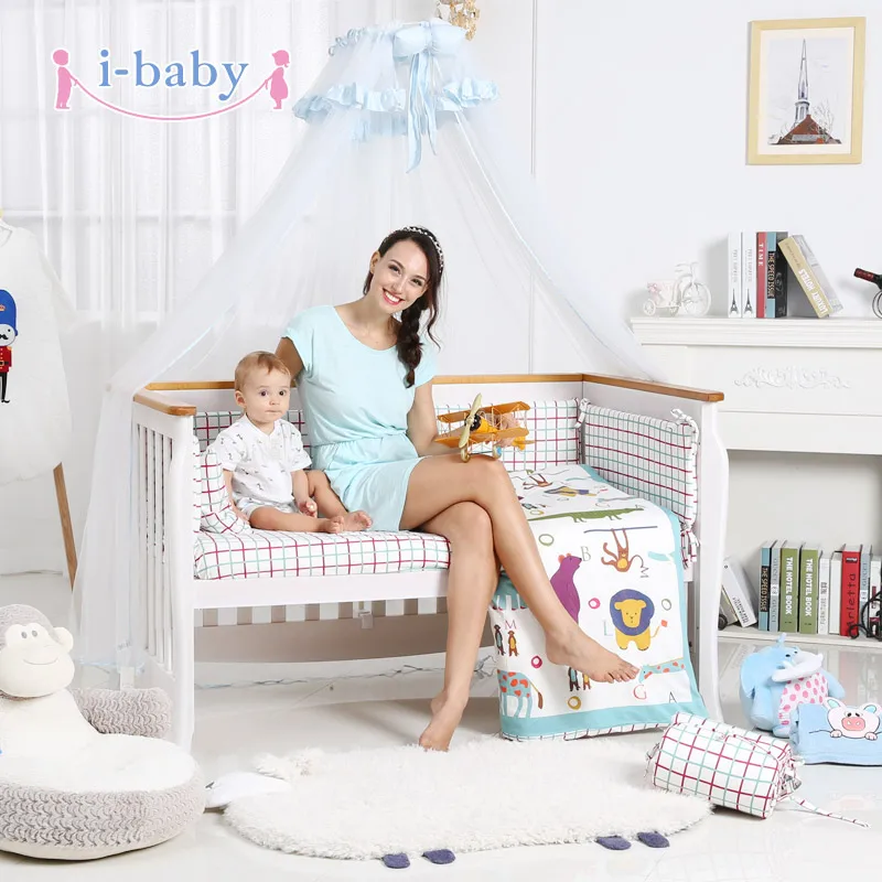 I baby/Комплект постельного белья для малышей 9 шт. комплект кроватки новорожденных