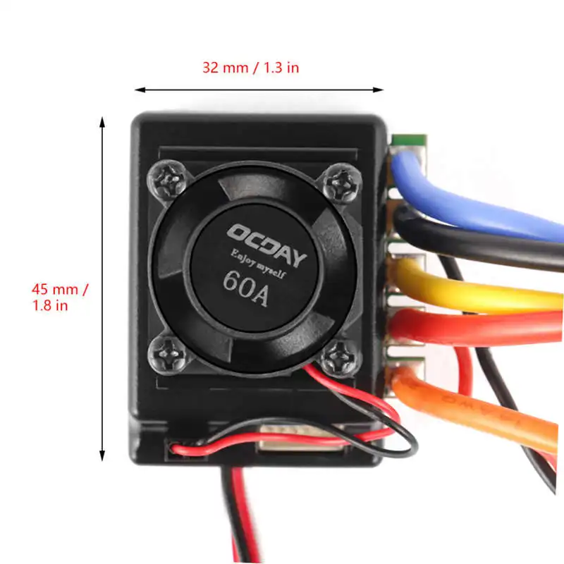 1 шт. бесщеточный двигатель Ocday Sense/No Sense и 60A Esc для 1/10 радиоуправляемых автомобилей