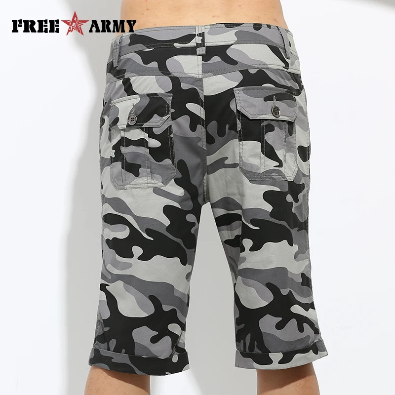 Мужские шорты модные камуфляжные пляжные мужские брендовые хлопковые