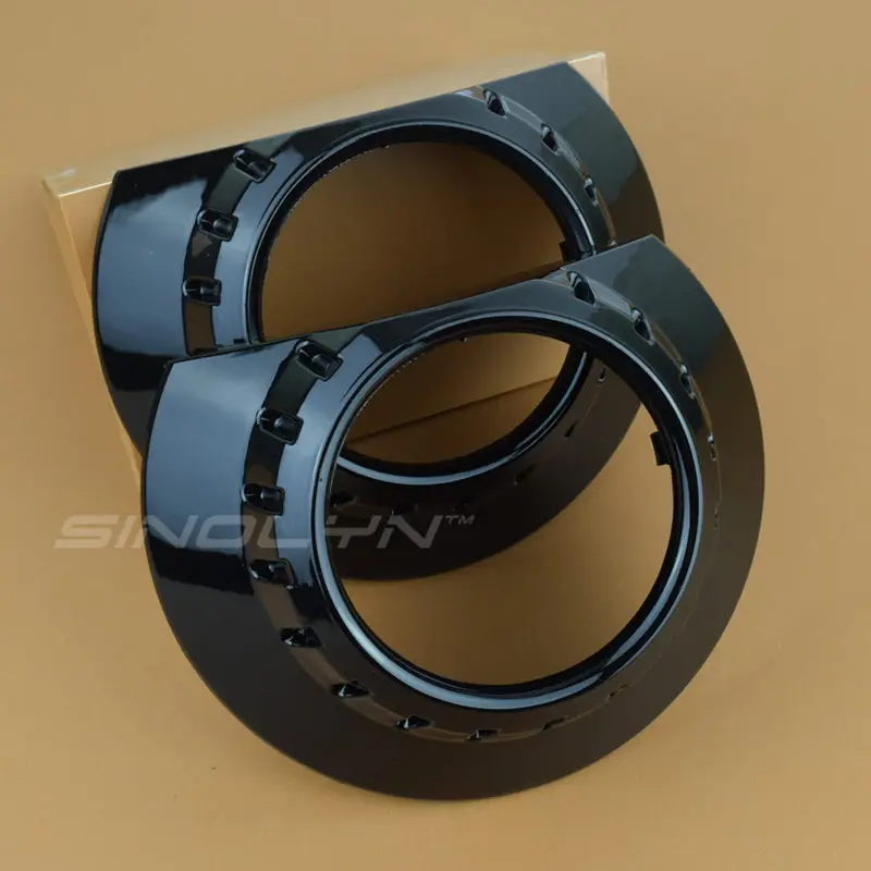 Sinolon E46-R оправы кожухи маски Замена Chorme серебряный черный для 2,5 ''3,0'' Q5 WST Aftermarket Биксеноновые линзы проектора