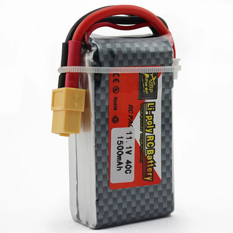 Zop аккумулятор LiPo 11,1 V 1500Mah 3S 40C Max 60C XT60 разъем для радиоуправляемого квадрокоптера дрона вертолета автомобиля самолета игрушки запчасти