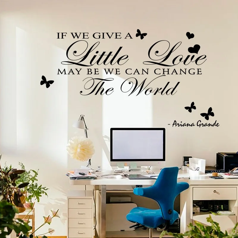 Черные английские буквы можно снять настенные наклейки домашние ТВ стены