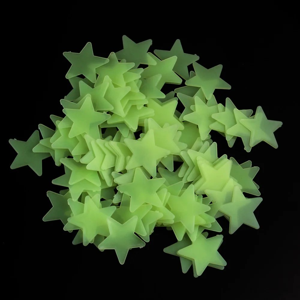 100 шт. дома стены Стикеры потолок светятся в темноте флуоресценции звезды