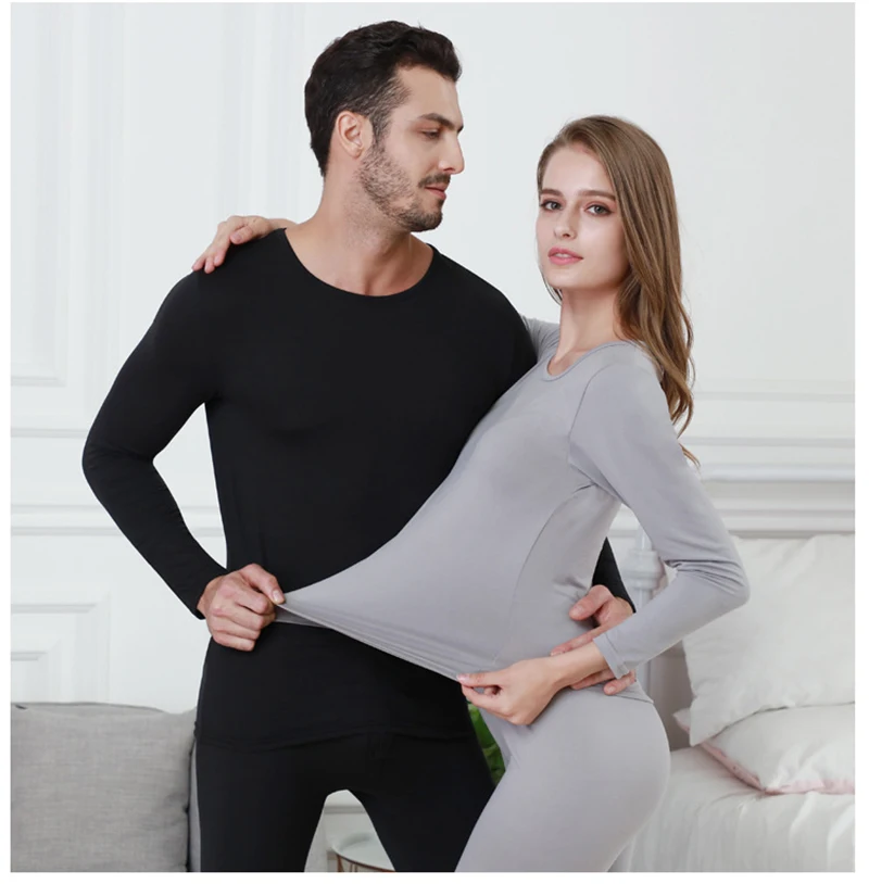 BEFORW осеннее зимнее термобелье Tmall мягкое сексуальное нижнее белье тонкое для влюбленных мужчин и женщин Зимняя одежда однотонная дышащая длинная John