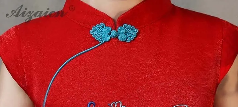 Принт Cheongsam современные красные платья для девочек Chinoise юбка принцессы Qi Pao китайское традиционное платье Qipao детская одежда