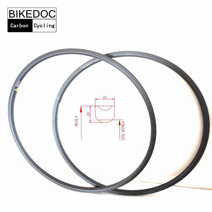 УГЛЕРОДНЫЙ обод BIKEDOC 700C * 23 мм трубчатый 20 Bisiklet дорожного велосипеда | Спорт и