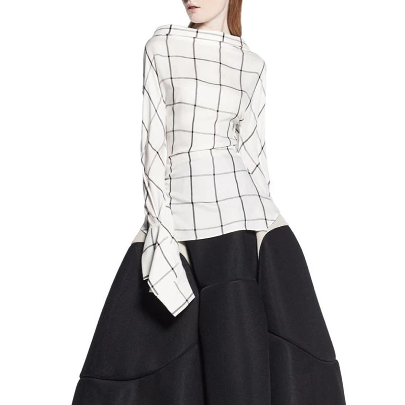 TWOTWINSTYLE 2019 летняя повседневная рубашка для женщин воротник с лацканами длинный